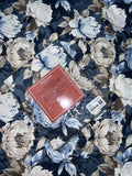 King Size Cotton Flat Bedsheet Set | Blue White Floral Print | With 2 Stitched Pillow Covers
