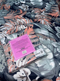 King Size Cotton Flat Bedsheet Set | Dark Blue Pink Floral Print | With 2 Stitched Pillow Covers
