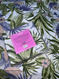 King Size Cotton Flat Bedsheet Set | Green Blue Floral Print | With 2 Stitched Pillow Covers