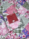 King Size Cotton Flat Bedsheet Set | White Pink Geometrical Print | With 2 Stitched Pillow Covers
